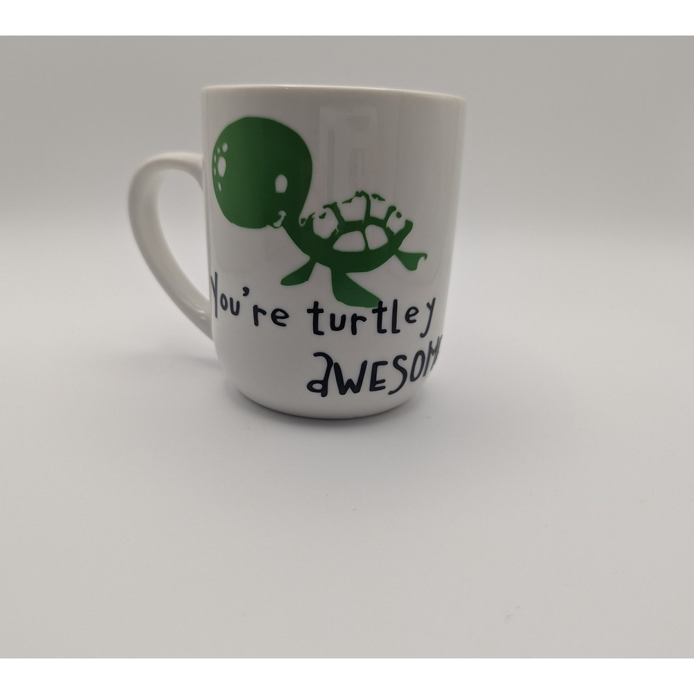 You're Turtley Awesome Turtle Coffee Mug White Novelty‎ Cute Gift 4"